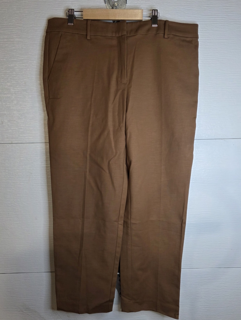 LOFT Cropped Ankle Pants in Camel Brown